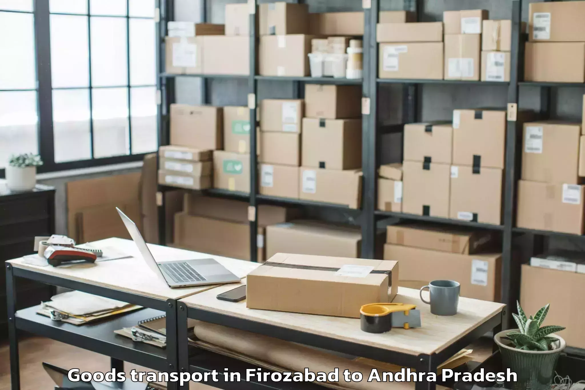 Hassle-Free Firozabad to Bapatla Goods Transport